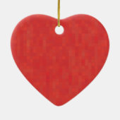 かわいい赤いハート抽象芸術パターンロマンチックなクリスマス セラミックオーナメント (裏面)