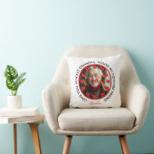 かわいい赤いハート時計は祖父母を愛する写真 クッション (椅子)