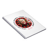 かわいい赤いハート時計は祖父母を愛する写真 ノートブック (右側)