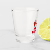 かわいい赤いハート ショットグラス (左)