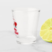 かわいい赤いハート ショットグラス (右)