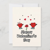 かわいい赤いハート シーズンカード (正面)