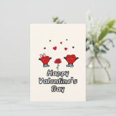 かわいい赤いハート シーズンカード (スタンド正面)