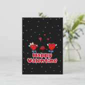 かわいい赤いハート シーズンカード (スタンド正面)