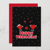 かわいい赤いハート シーズンカード (正面/裏面)