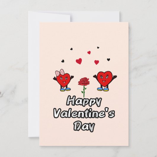 かわいい赤いハート シーズンカード (正面)