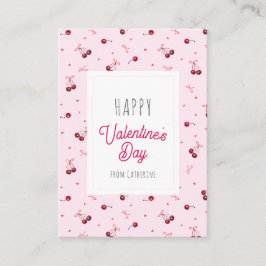 かわいい赤いハート 幸せなバレンタインデー ノートカード