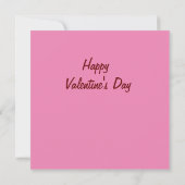 かわいい赤いハート 招待状 (裏面)