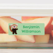 かわいい赤いパンダの漫画パーソナライズされた ラベル (貼付)