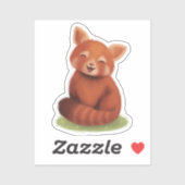 かわいい赤いパンダ絵を描のステッカー シール (シート)