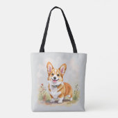かわいい赤いペンブロークウェルシュコーギー犬 トートバッグ (裏面)