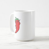 かわいい赤いホットペッパーディーバ コーヒーマグカップ (正面左)
