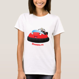 かわいい赤いホバークラフトの漫画 Tシャツ