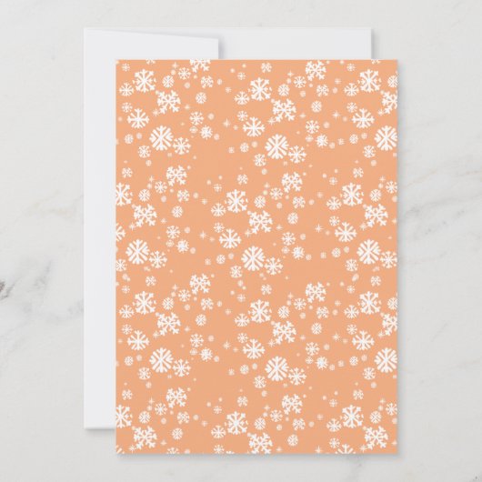 かわいい赤いホワイトブラウンクリスマスクッキー交換 招待状 (裏面)