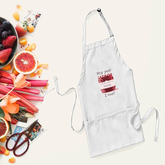 かわいい赤いホームキャニングゼリー瓶あなたの名前 スタンダードエプロン