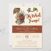 かわいい赤いメリームスルームクリスマスホリデーパーティー 招待状 (正面)