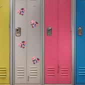 かわいい赤いライトウッドランドアニマルラクーン ハートシール