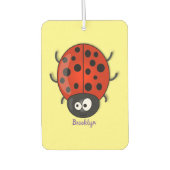 かわいい赤いラディバグ漫画イラストレーション カーエアーフレッシュナー (正面)