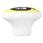 かわいい赤いラディバグ漫画イラストレーション セラミックノブ (側面)