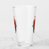 かわいい赤いラディバグ漫画イラストレーション タンブラーグラス (右)