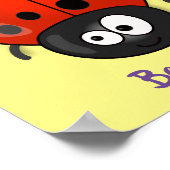 かわいい赤いラディバグ漫画イラストレーション ポスター (角)