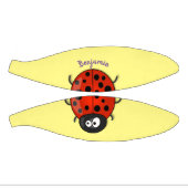 かわいい赤いラディバグ漫画イラストレーション ミニバスケットボール (パネル)