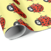 かわいい赤いラディバグ漫画イラストレーション ラッピングペーパー (ロールコーナー)