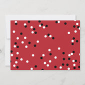 かわいい赤いラディバグ赤ちゃんシャワー誕生日 招待状 (裏面)