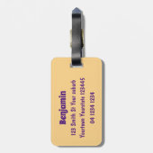 かわいい赤いリスの漫画イラスト ラゲッジタグ (裏面縦)