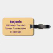 かわいい赤いリスの漫画イラスト ラゲッジタグ (裏面横)