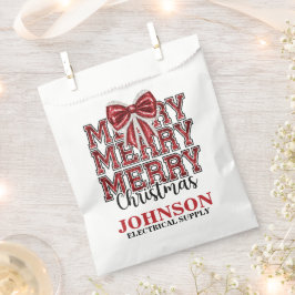 かわいい赤いリボン クリスマス オフィスパーティー フェイバーバッグ