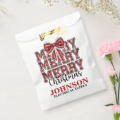 かわいい赤いリボン クリスマス オフィスパーティー フェイバーバッグ (封をした状態)