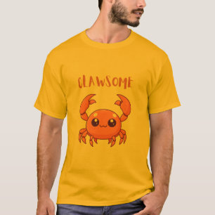 かわいい赤いロブスターと素晴らしいテキスト Tシャツ