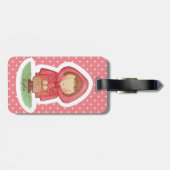 かわいい赤い乗馬フード女の子の手荷物タグ ラゲッジタグ (裏面横)