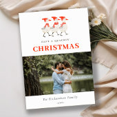 かわいい赤い冬のクッキングクリスマスダックスの写真 シーズンカード