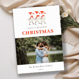 かわいい赤い冬のクッキングクリスマスダックスの写真 シーズンカード