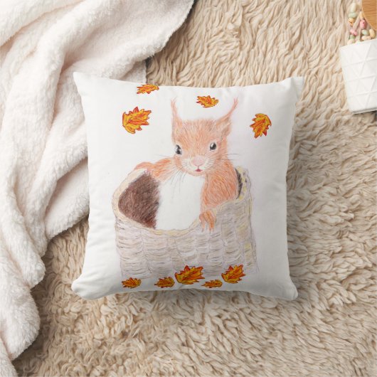 かわいい赤い四角 クッション (ブランケット)