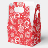 かわいい赤い国のペイズリータイル模様 フェイバーボックス (オープン)