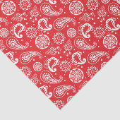 かわいい赤い国のペイズリータイル模様 薄葉紙 (詳細)