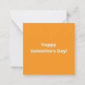 かわいい赤い子供のスローガン バレンタインデーのメモカード ノートカード (裏面)