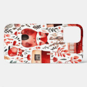 かわいい赤い家と家の紙シート Case-Mate iPhoneケース (裏面 (横))