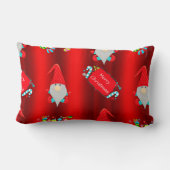 かわいい赤い小人クリスマス ランバークッション (裏面)