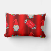 かわいい赤い小人クリスマス ランバークッション (正面)