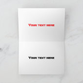 かわいい赤い幸せなホバークラフト漫画 カード (内部)