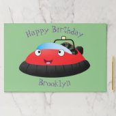 かわいい赤い幸せなホバークラフト漫画 ペーパーパッド (インサイチュ)