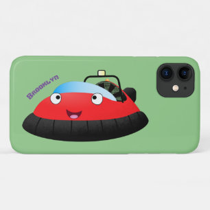 かわいい赤い幸せなホバークラフト漫画 iPhone 11 ケース