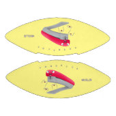 かわいい赤い幸せステープラー漫画イラストレーション アメリカンフットボール (パネル)