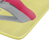 かわいい赤い幸せステープラー漫画イラストレーション カッティングボード (角)