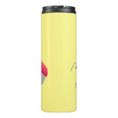 かわいい赤い幸せステープラー漫画イラストレーション タンブラー (裏面)