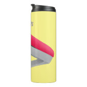 かわいい赤い幸せステープラー漫画イラストレーション タンブラー (回転右)